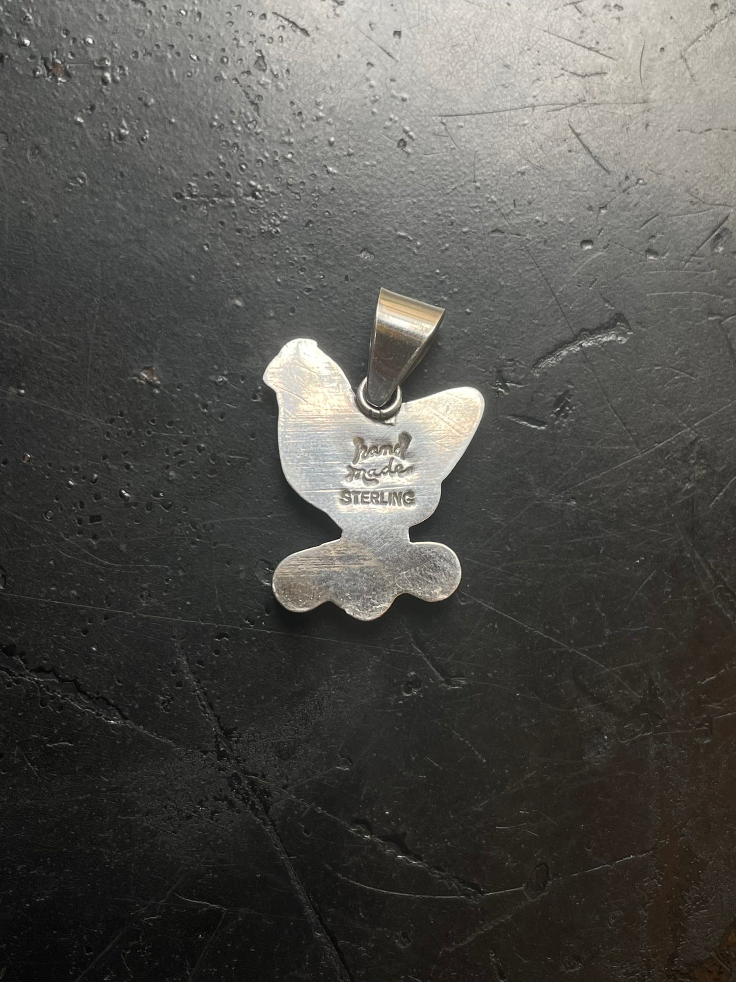 Turquoise Chicken Pendant | Sterling Silver E712