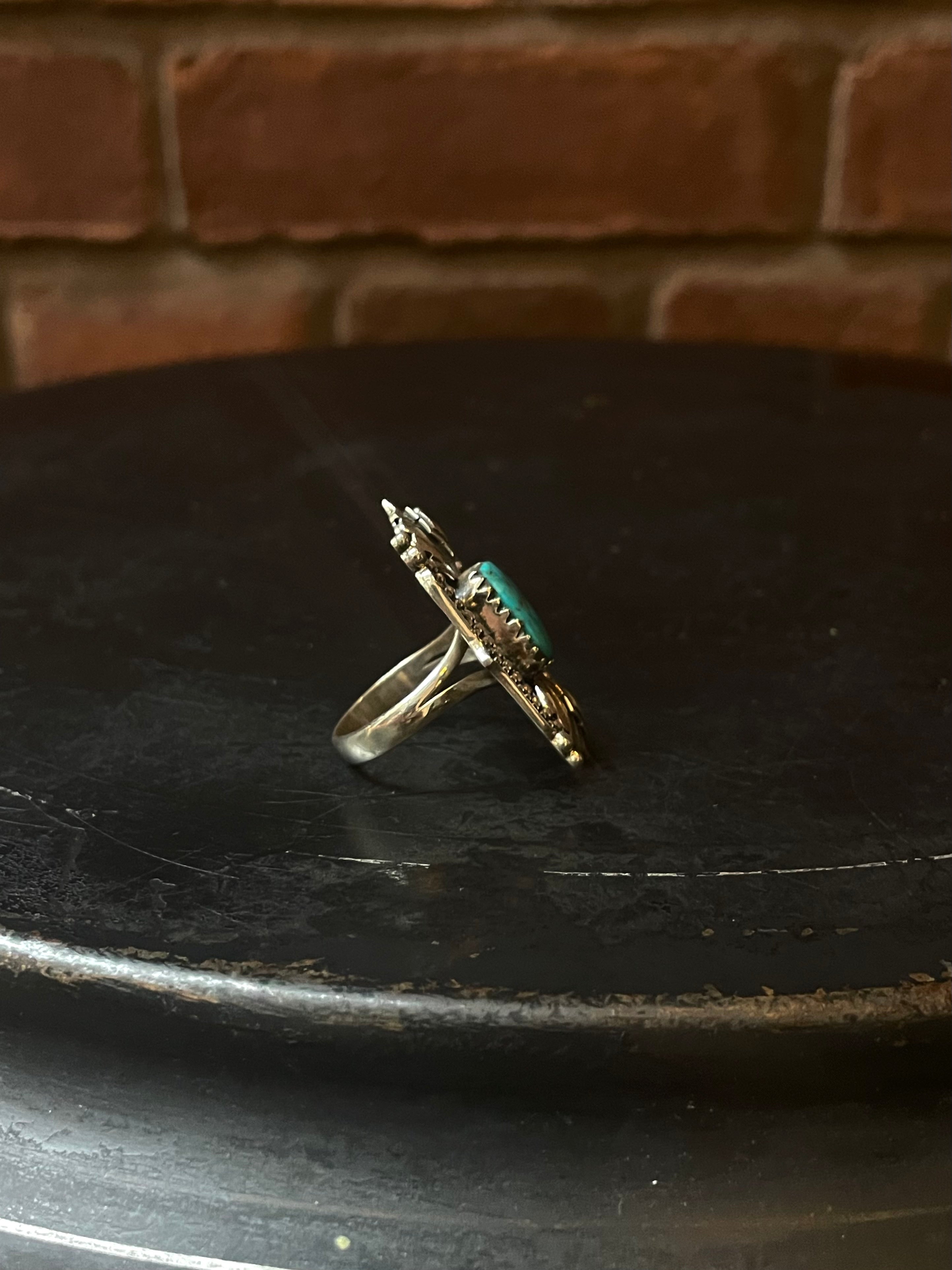 Turquoise Ring Size 9 | 925 Sterling Silver C933