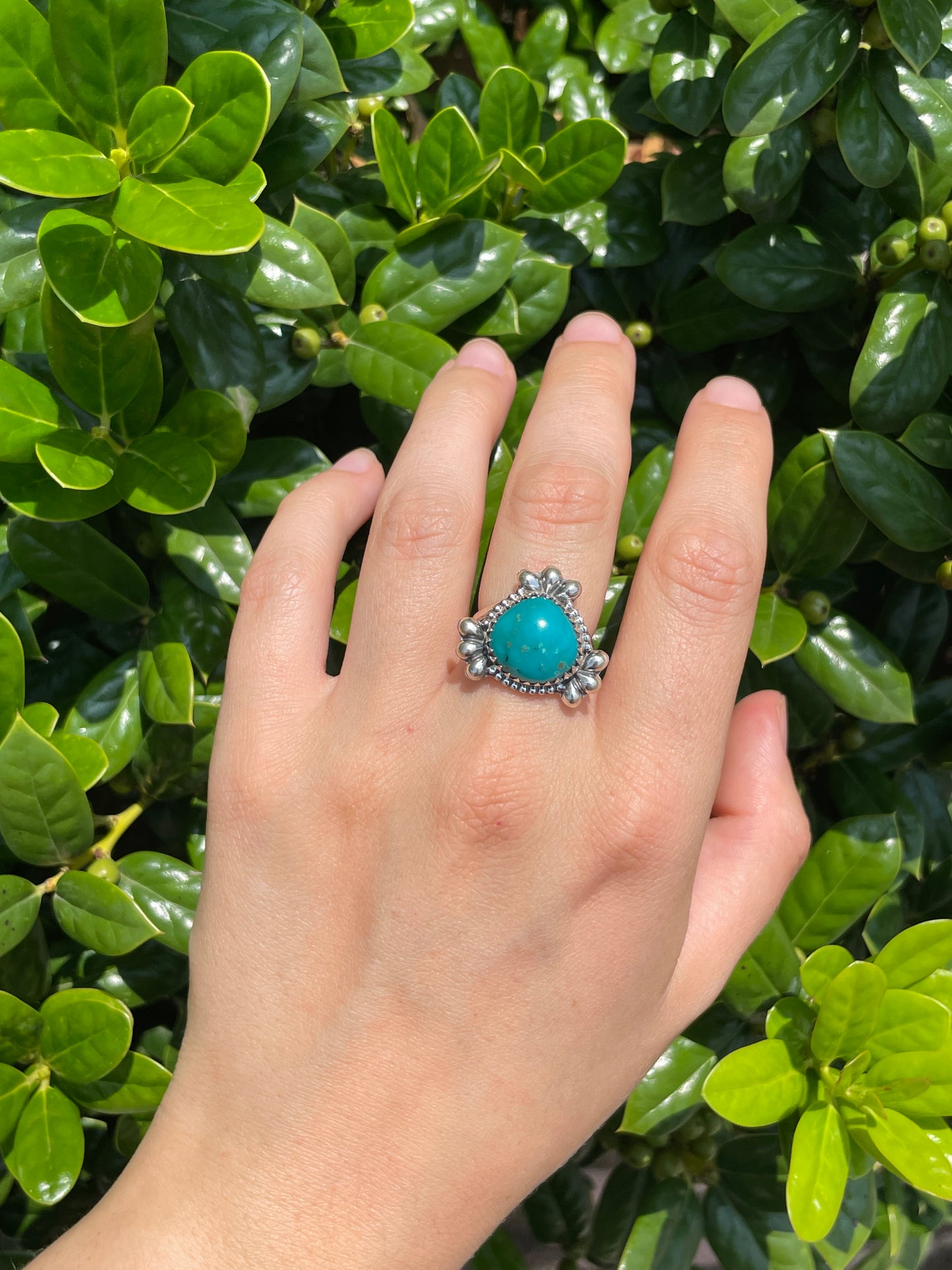 Kingman Turquoise Ring Size 6.75 | 925 Sterling Silver U49
