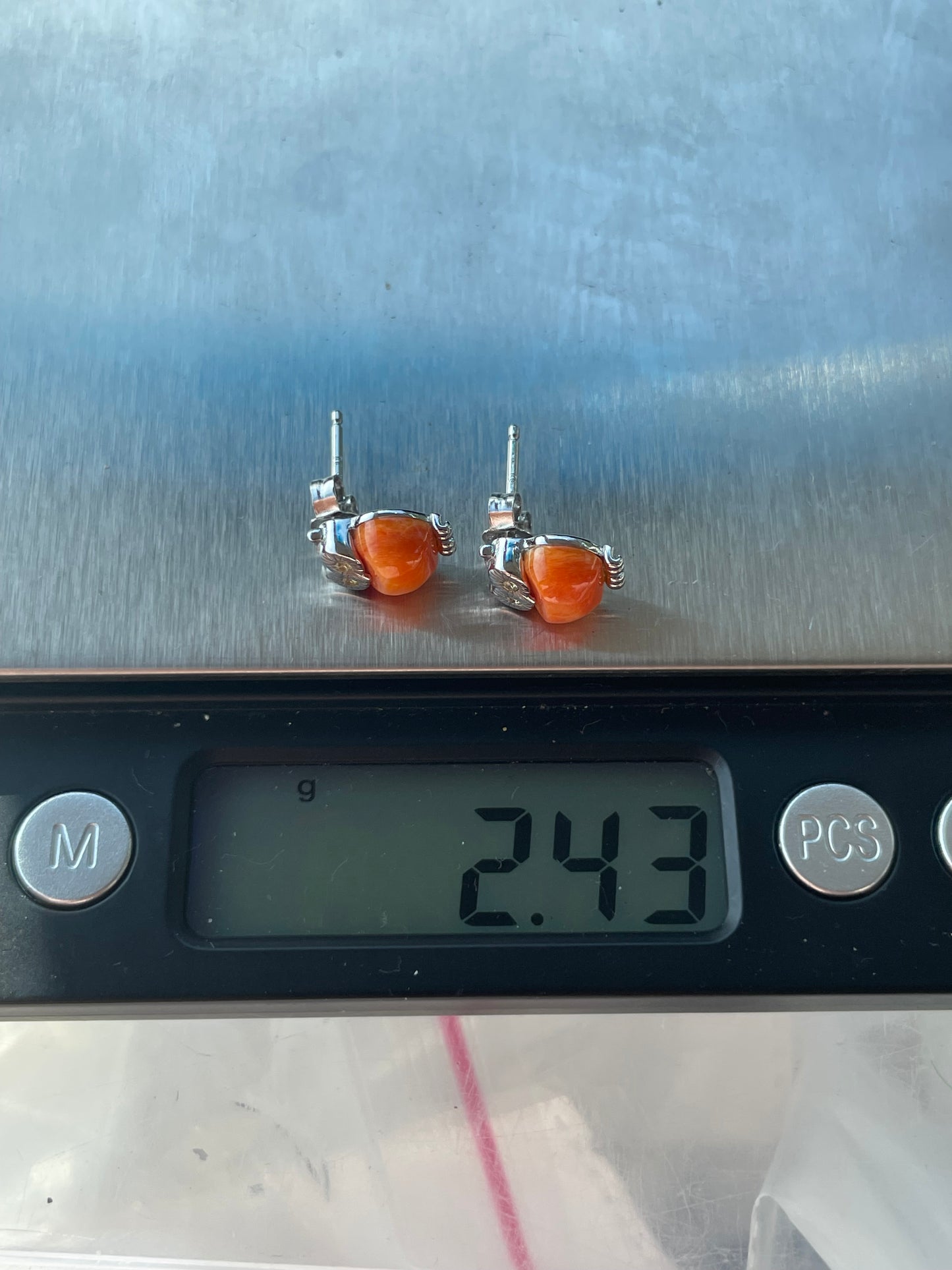 Spiny Oyster Owl Stud Earrings | 925 Sterling Silver B603