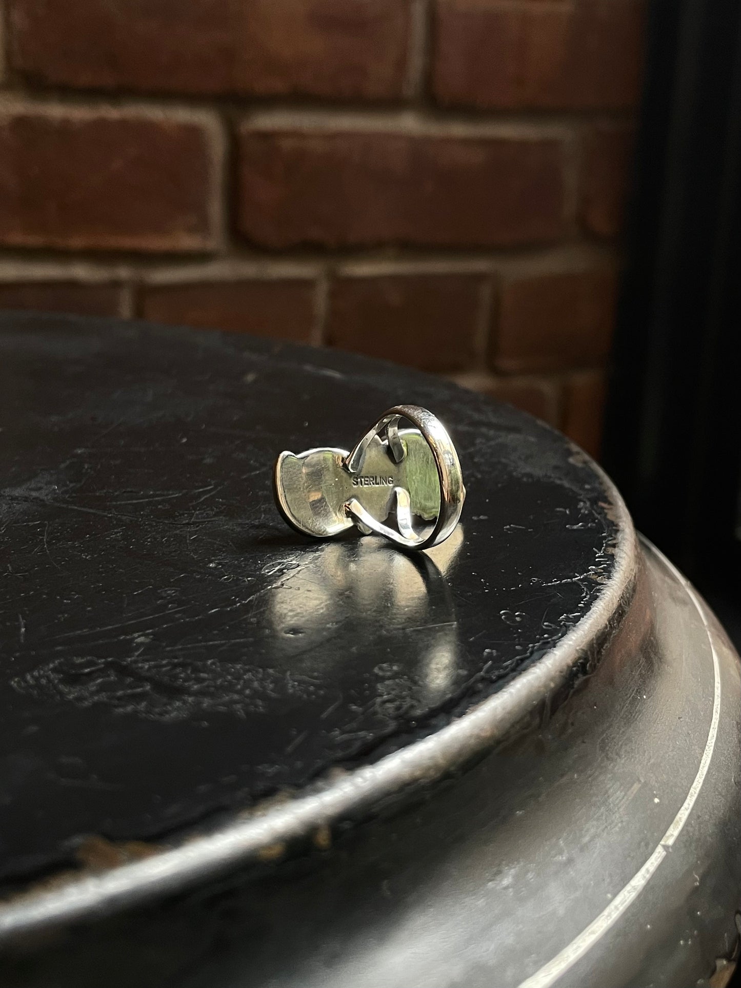 Turquoise Double Stone Snake Ring Size 8 | 925 Sterling Silver C952