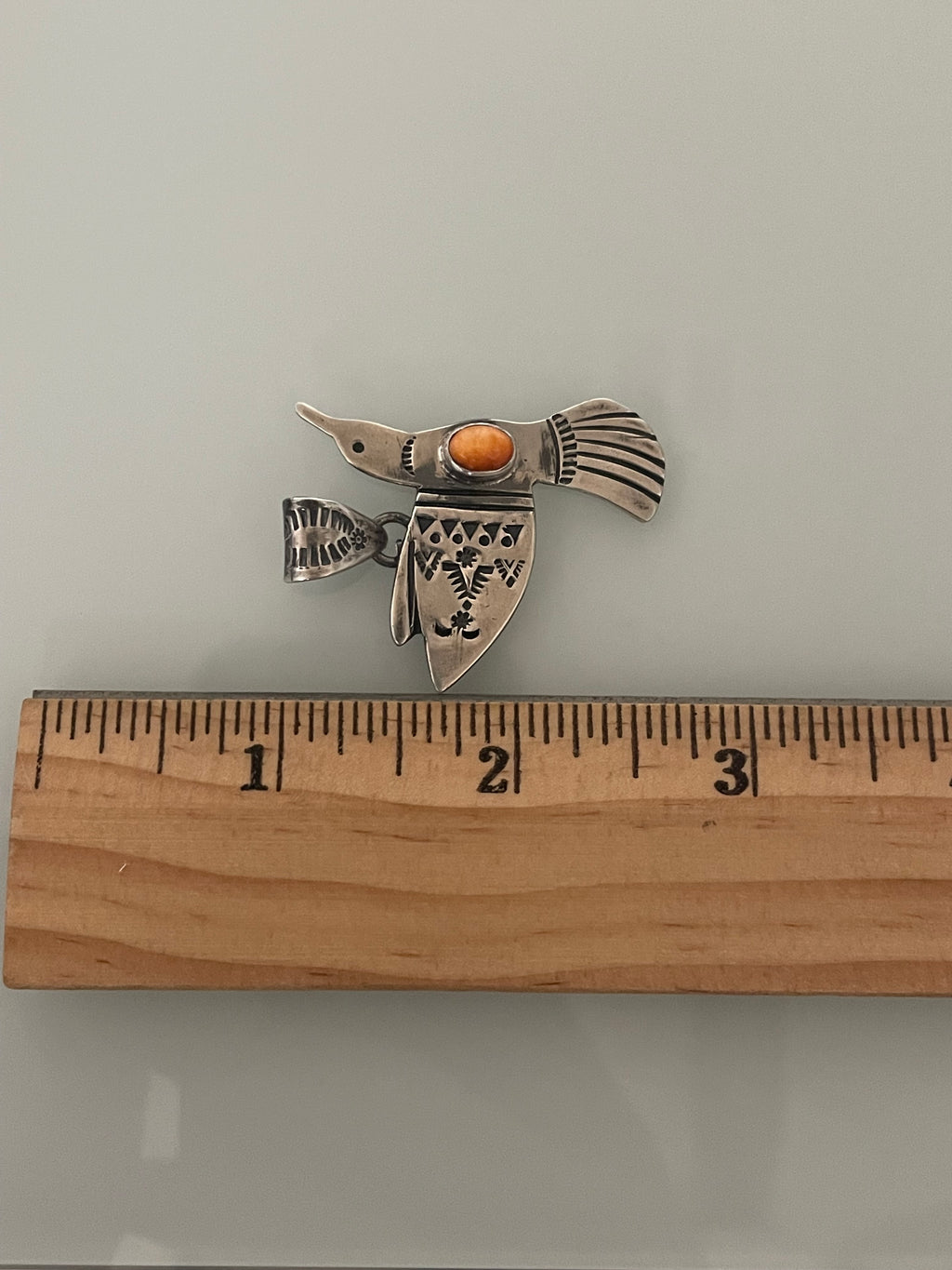 Spiny Oyster Hummingbird Pendant | 925 Sterling Silver C993