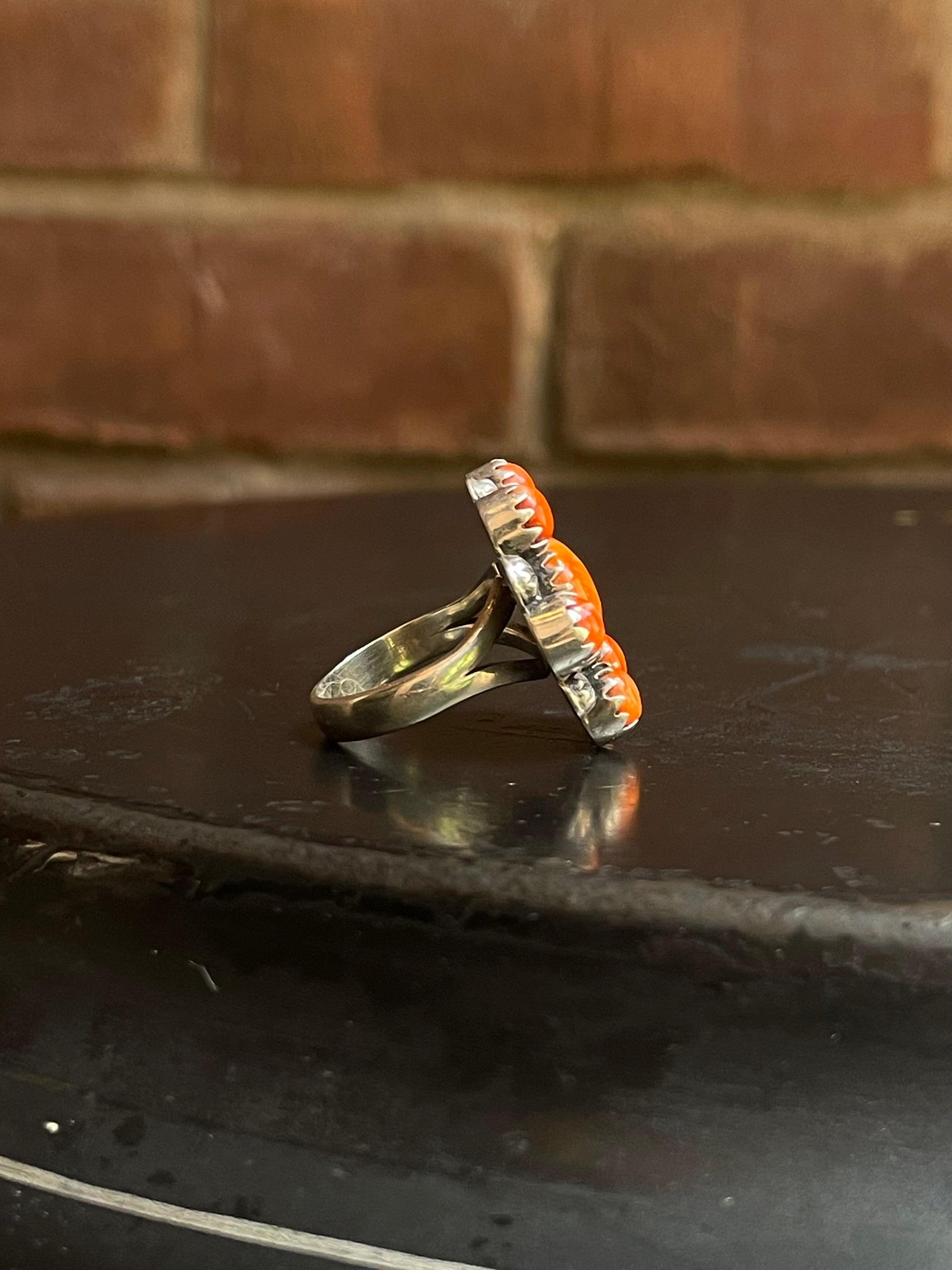Spiny Oyster Flower Ring Size 6 | 925 Sterling Silver G545
