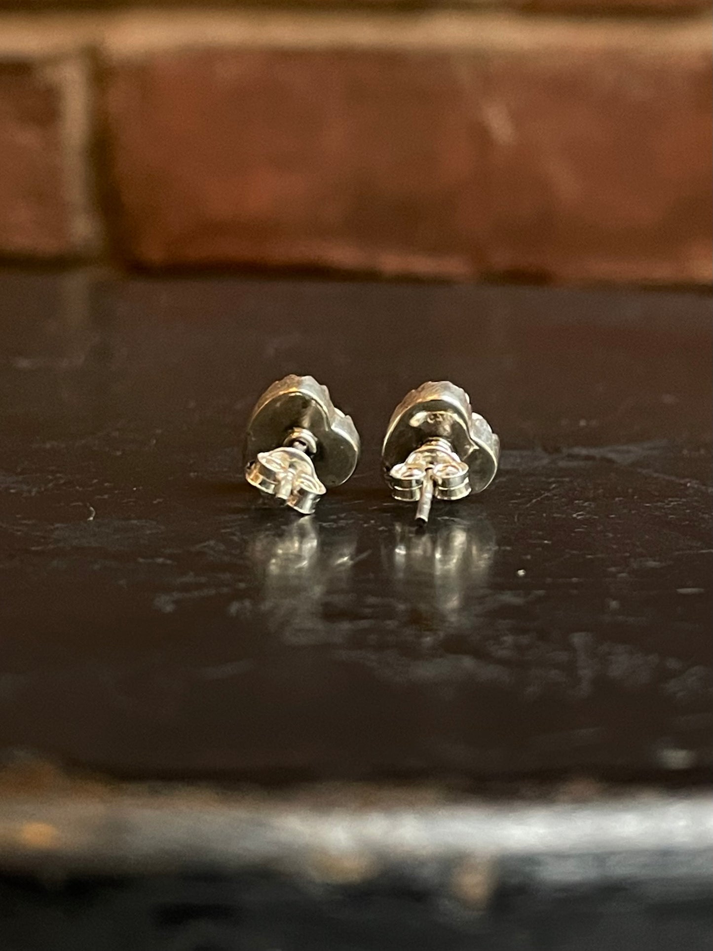 Pink Conch Heart Stud Earrings | 925 Sterling Silver G176