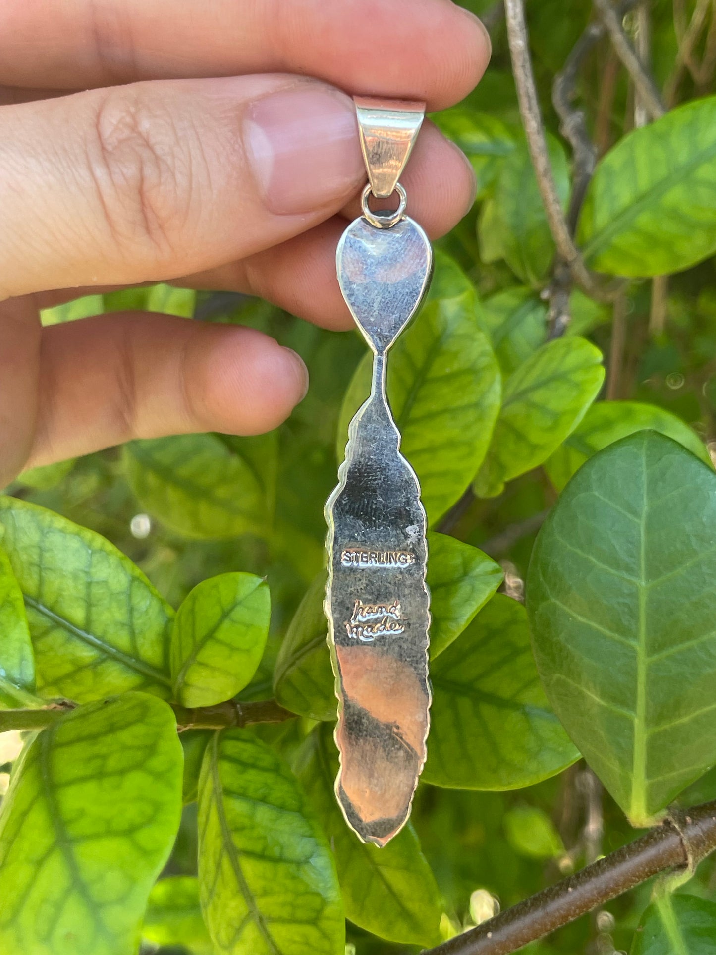 Spiny Oyster Feather Pendant | 925 Sterling Silver Z24