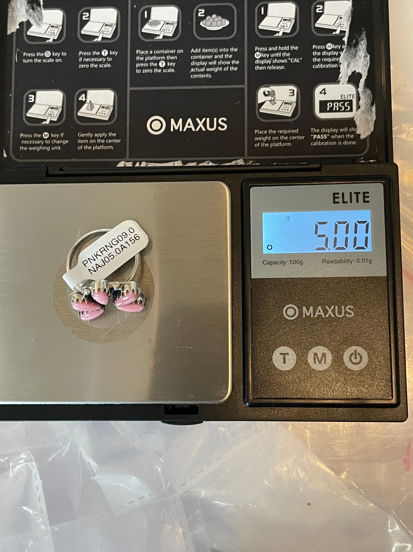 Naja Pink Conch Ring | Sterling Silver | Size 9 | A156