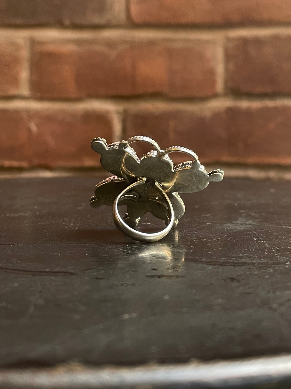 Pink Conch Butterfly Heart Ring Size 6 | 925 Sterling Silver E986