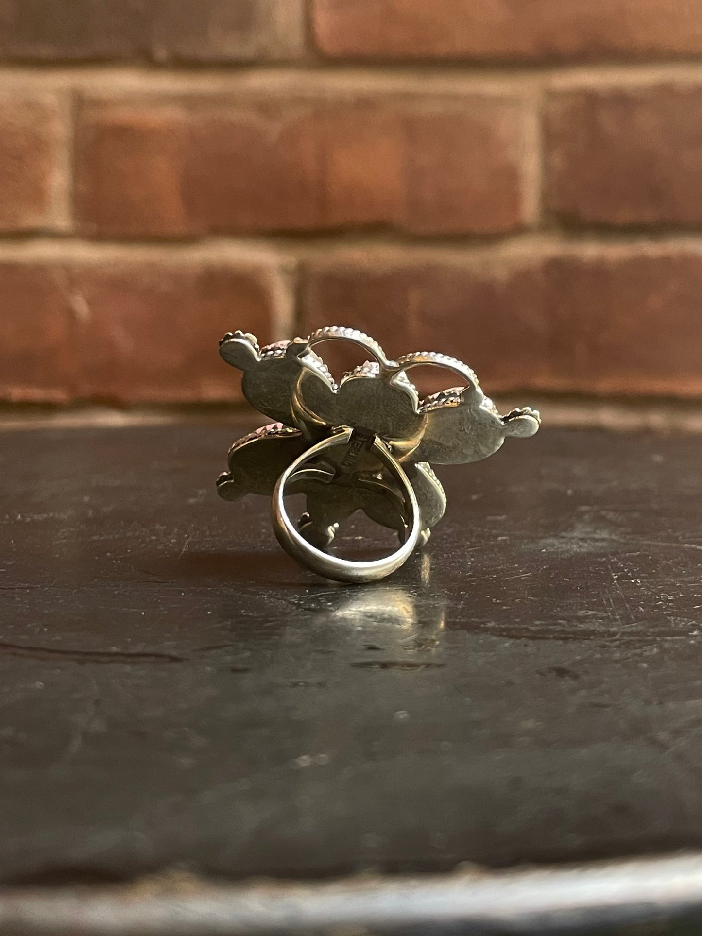Pink Conch Butterfly Heart Ring Size 6 | 925 Sterling Silver E986