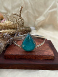 Turquoise Teardrop Cuff Bracelet | 925 Sterling Silver D281