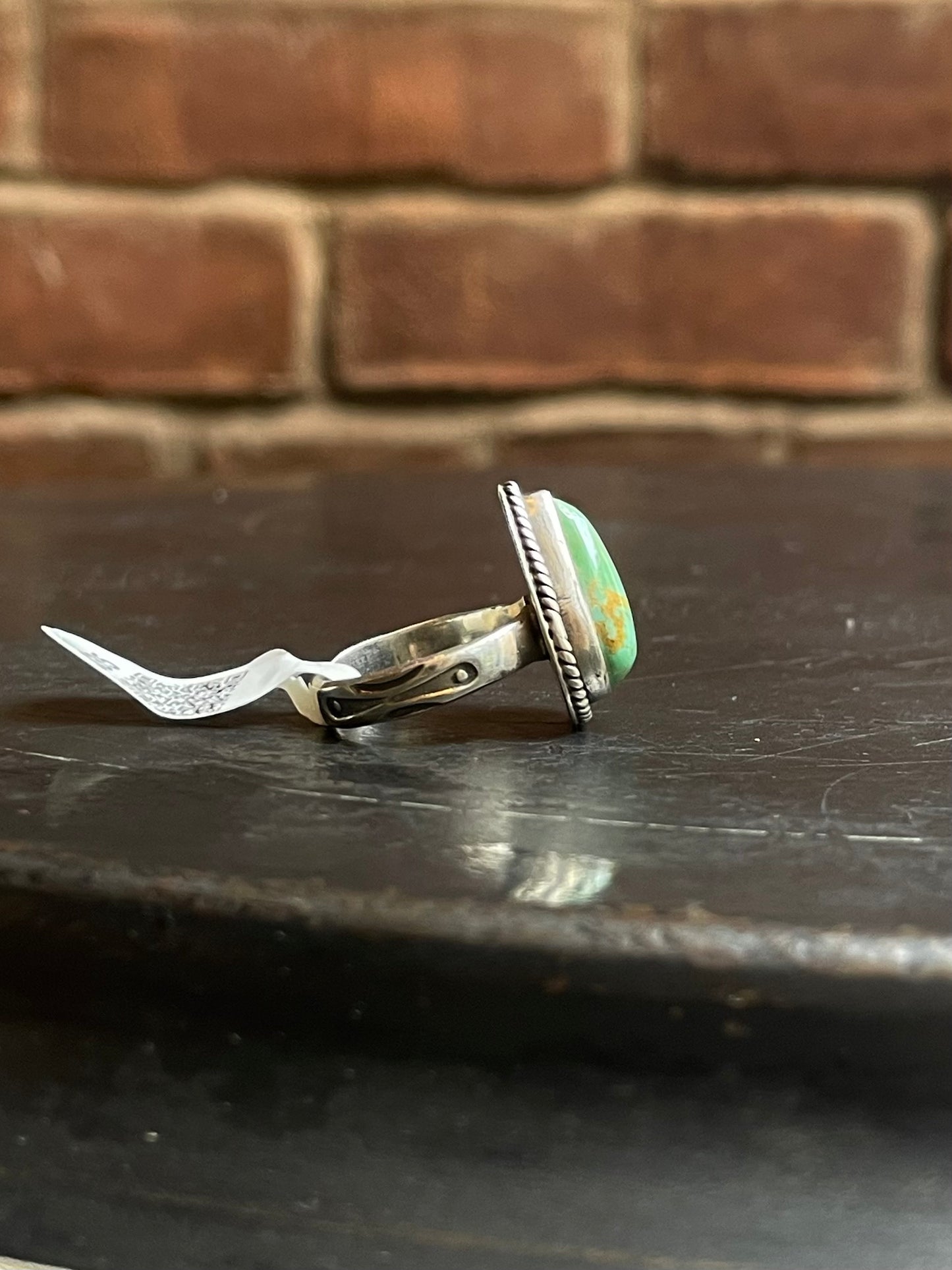 Kingman Turquoise Oval Ring | Sterling Silver | Size 6 | A450