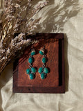 Kingman Turquoise Stud Dangle Earrings | 925 Sterling Silver G657