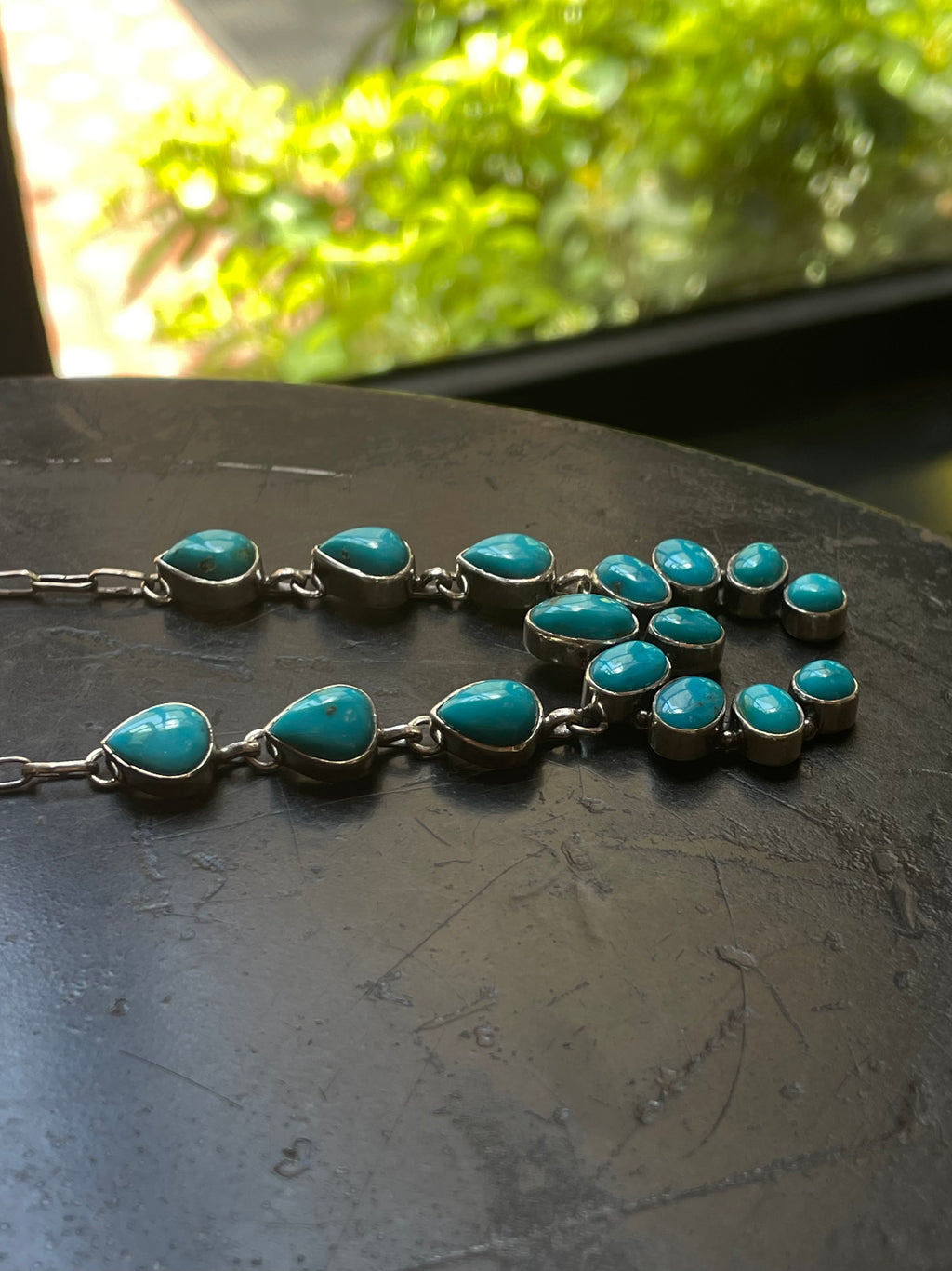 Kingman Turquoise Naja Lariat Necklace | 925 Sterling Silver G595