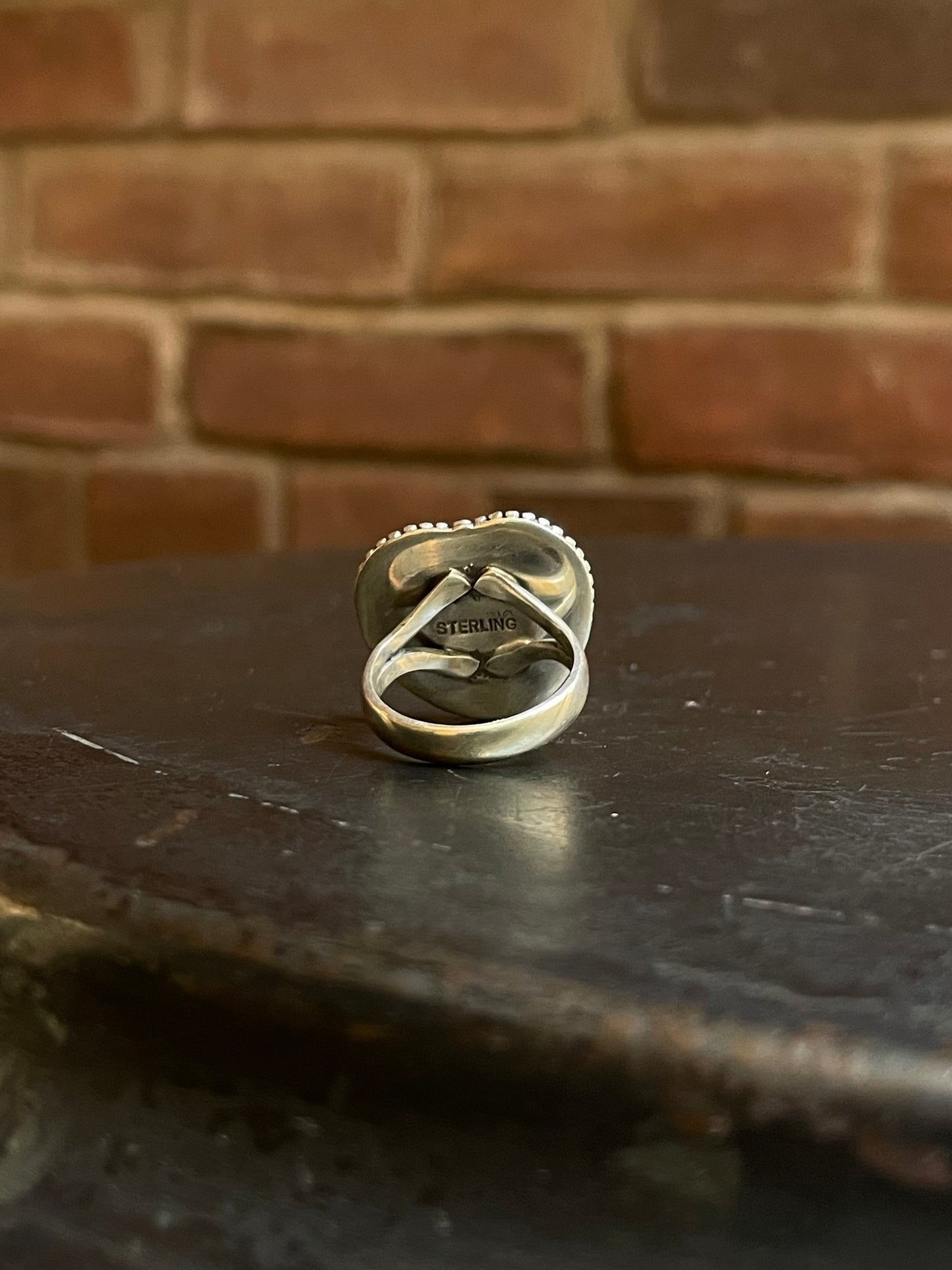 Pink Conch Heart Ring Size 6 | Sterling Silver E898