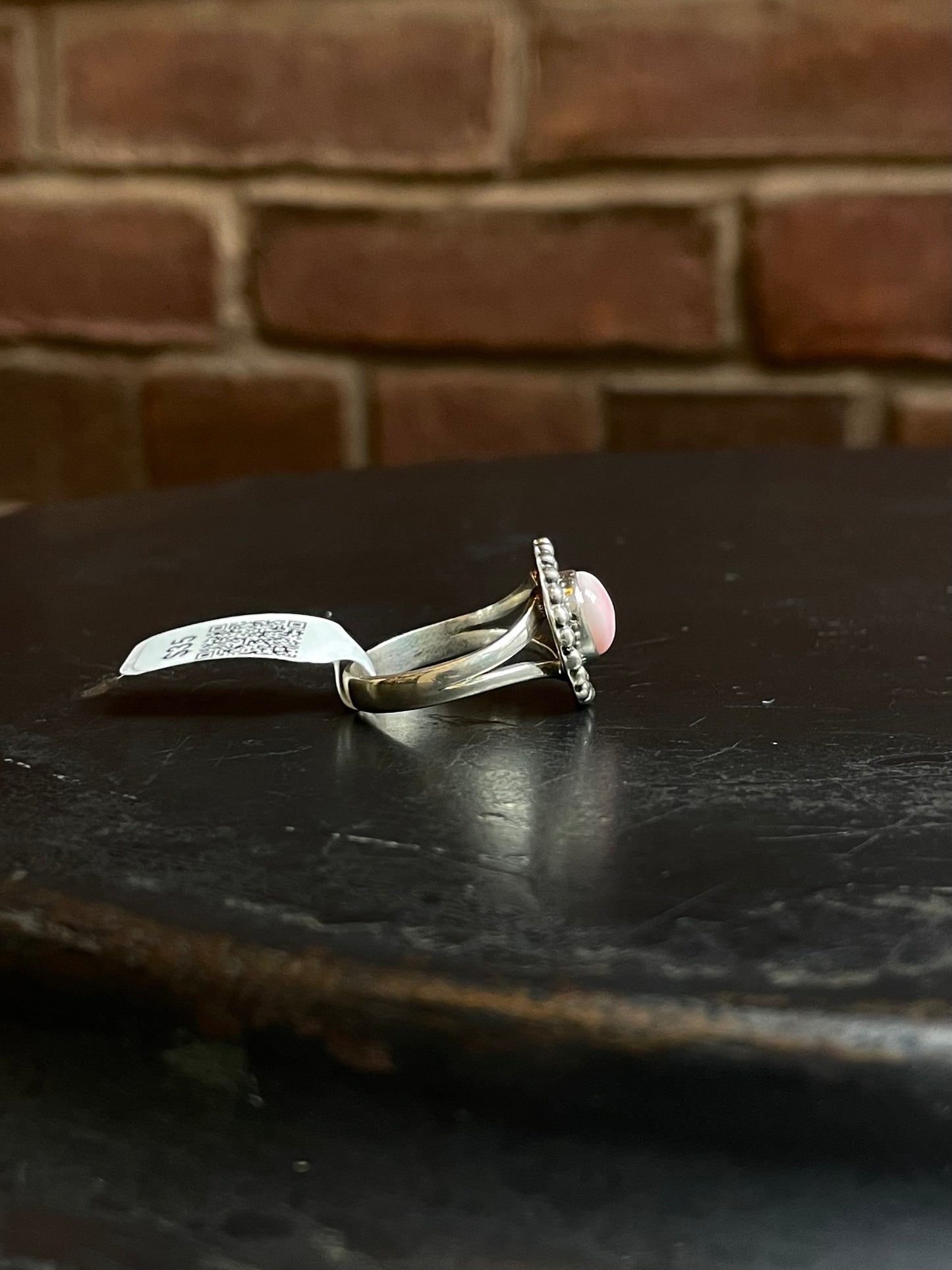 Pink Conch Ring | Sterling Silver | Size 9 | A482