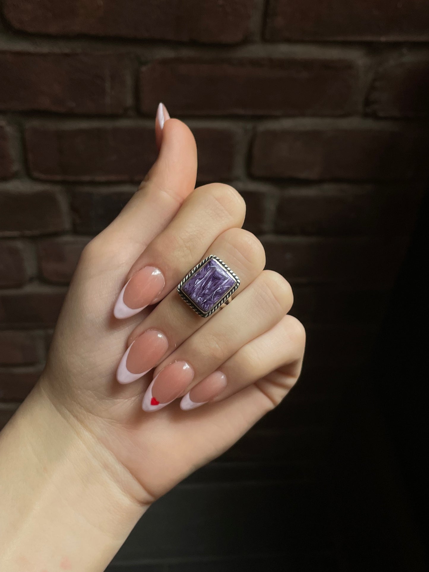 Charoite Ring Size 6.5 | 925 Sterling Silver E772
