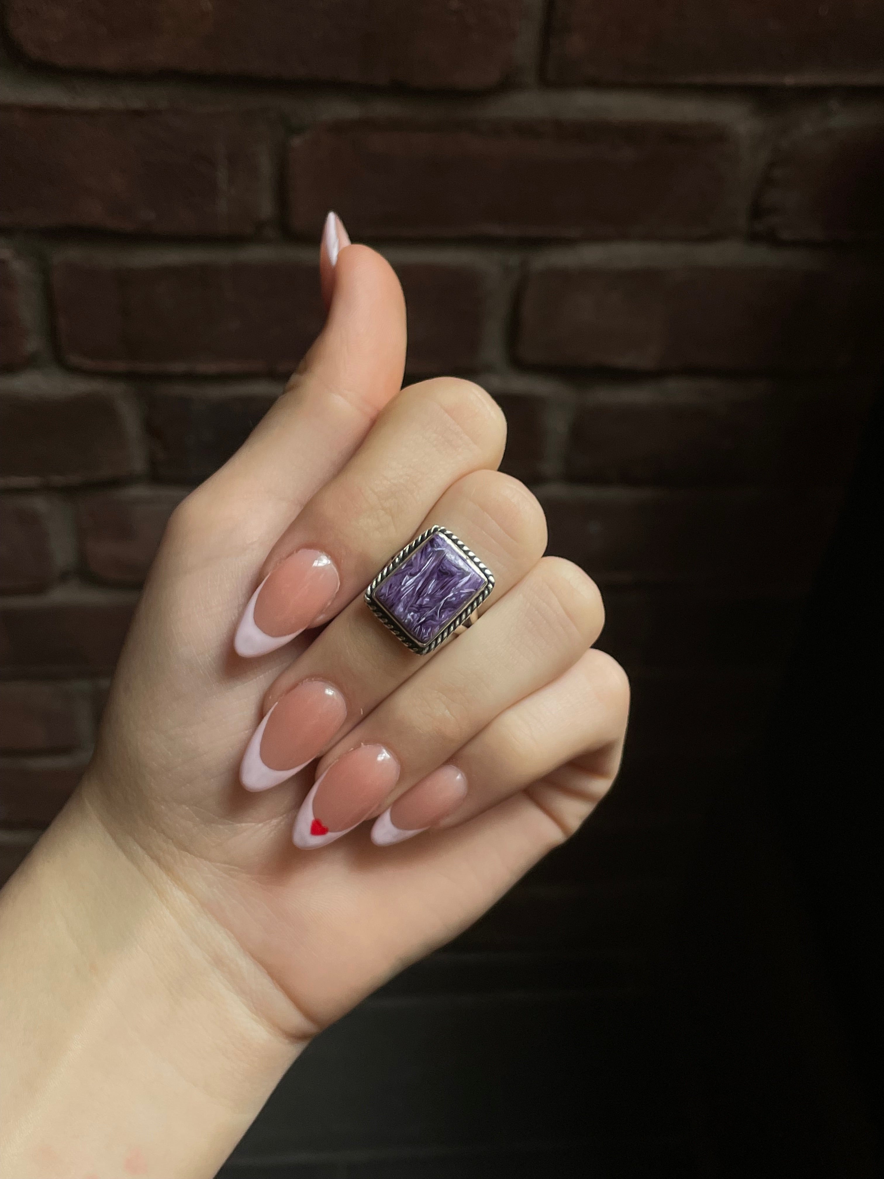 Charoite Ring Size 6.5 | 925 Sterling Silver E772