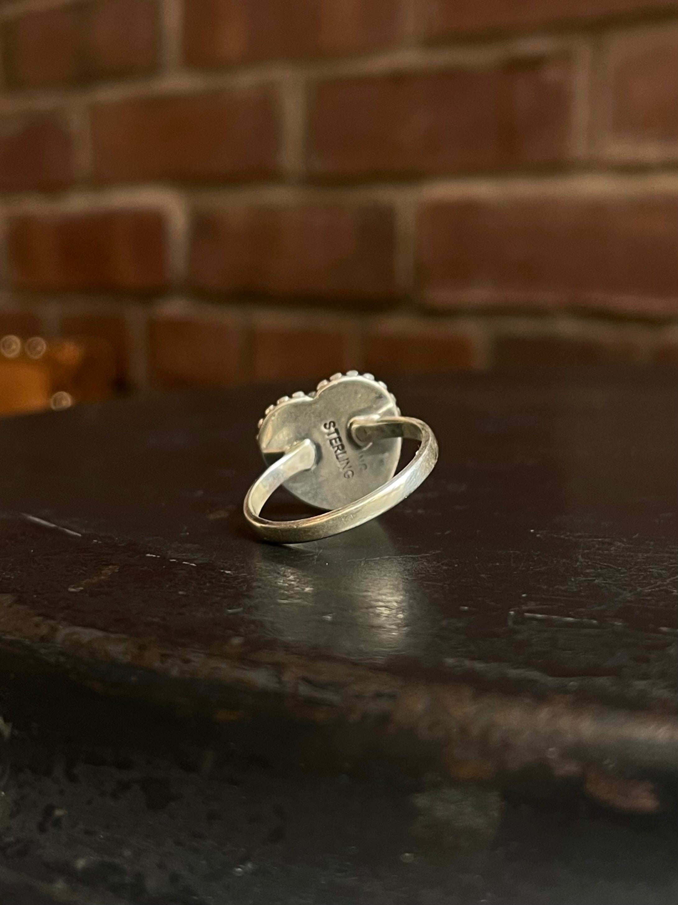 Pink Conch Ring Size 9 | 925 Sterling Silver E760