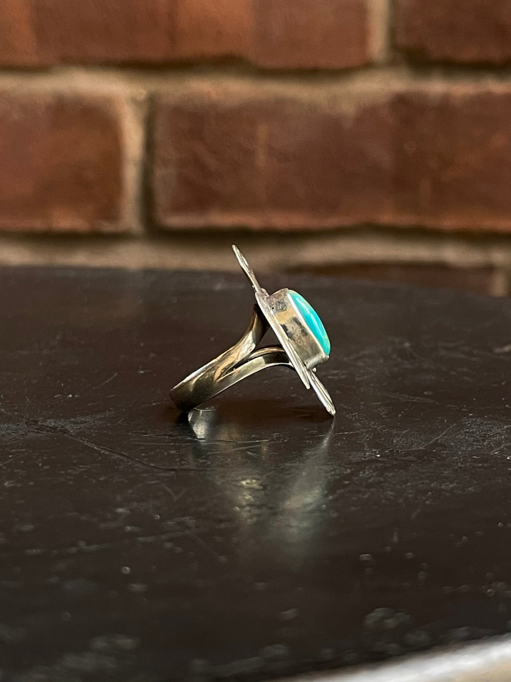 Kingman Turquoise Thunderbird Ring Size 5.75 | 925 Sterling Silver G512