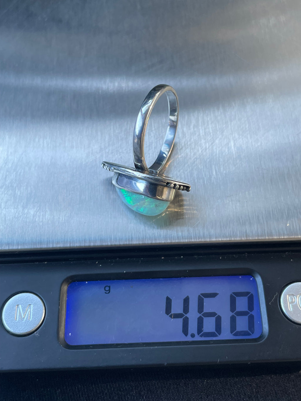 Opal Teardrop Ring  Size 7.75 | 925 Sterling Silver  B991