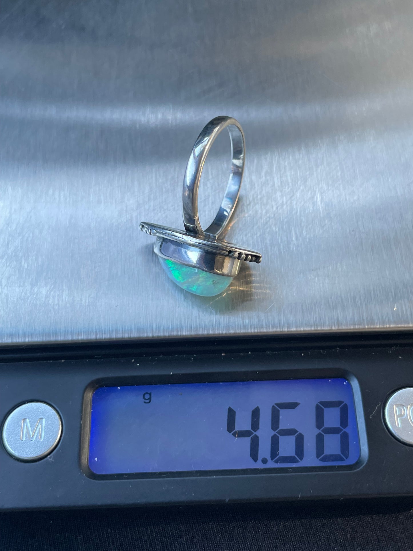 Opal Teardrop Ring  Size 7.75 | 925 Sterling Silver  B991