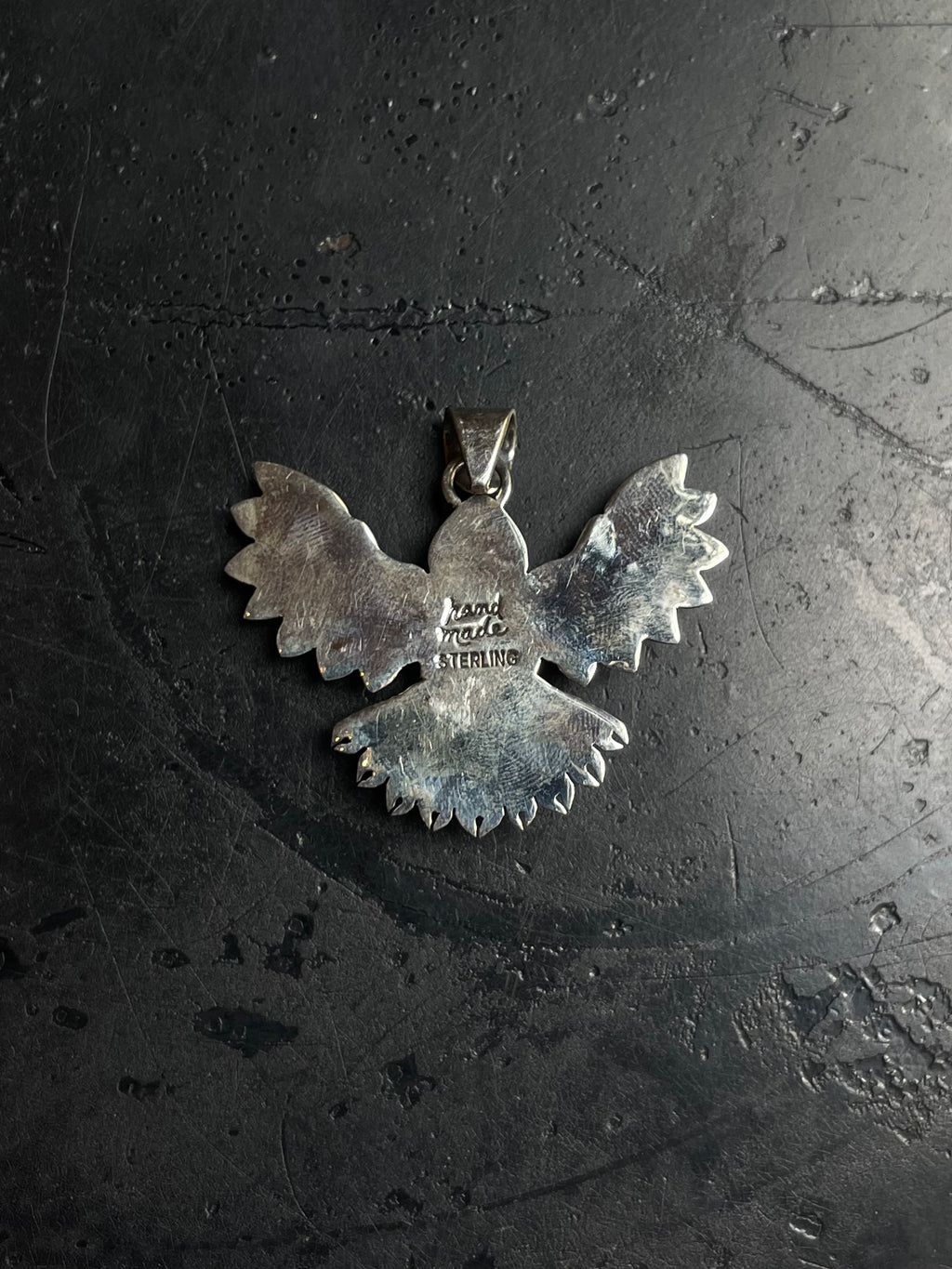 Pink Conch Thunderbird Pendant | 925 Sterling Silver E240