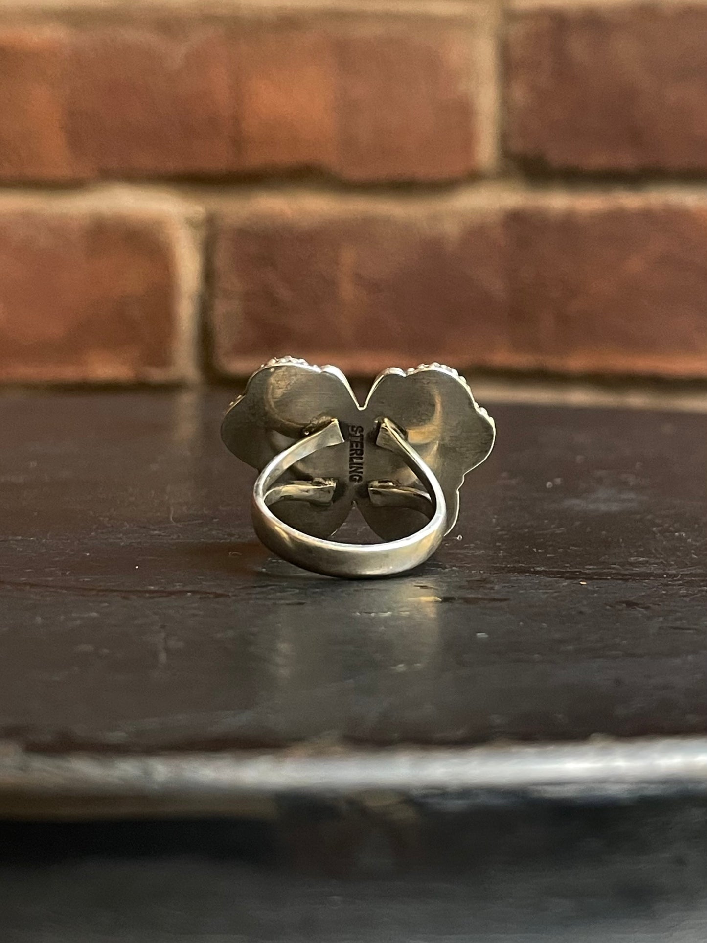 Pink Conch Butterfly Heart Ring Size 7 | 925 Sterling Silver E990