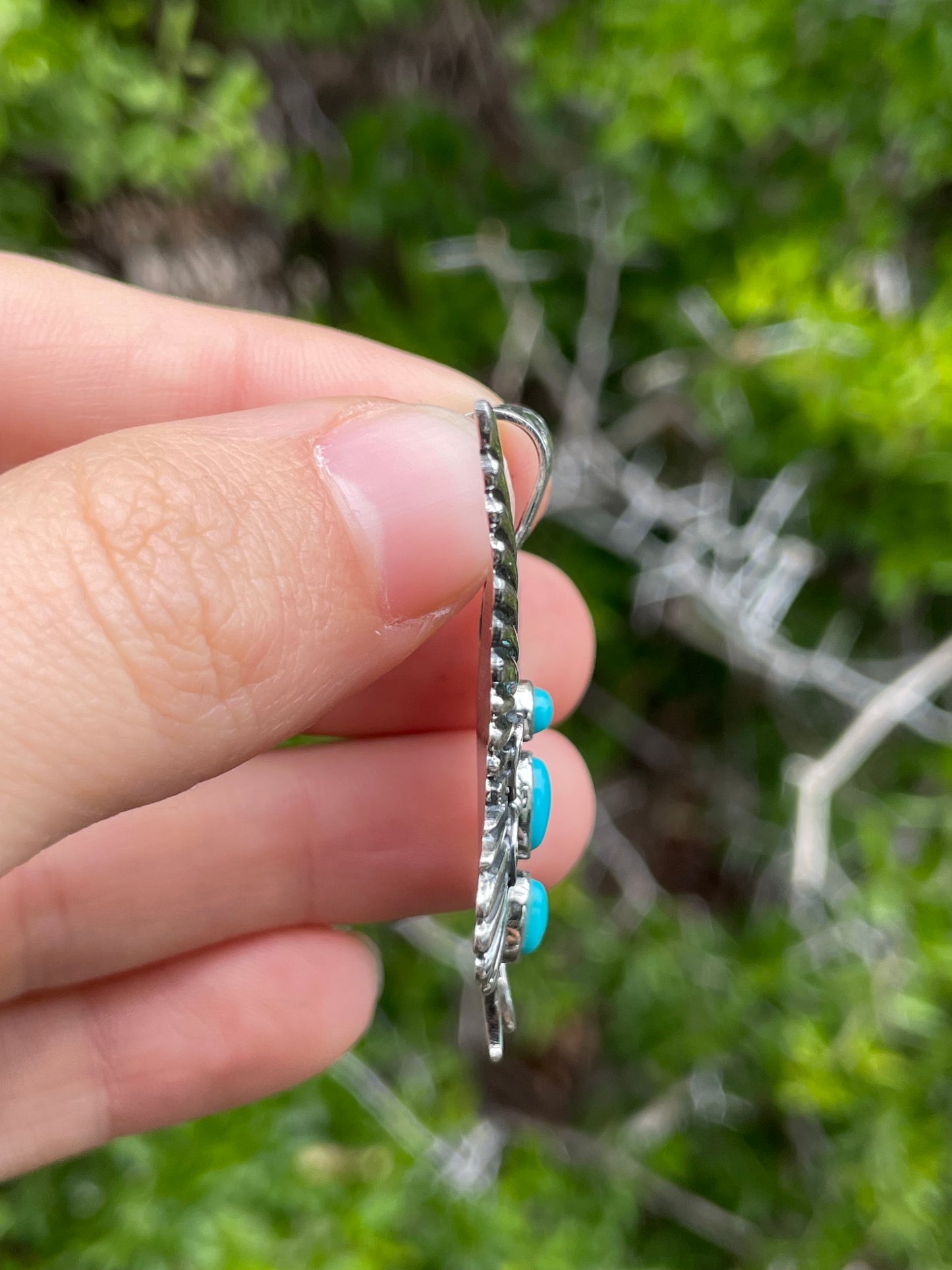 Turquoise Butterfly Pendant | Sterling Silver 925 B738