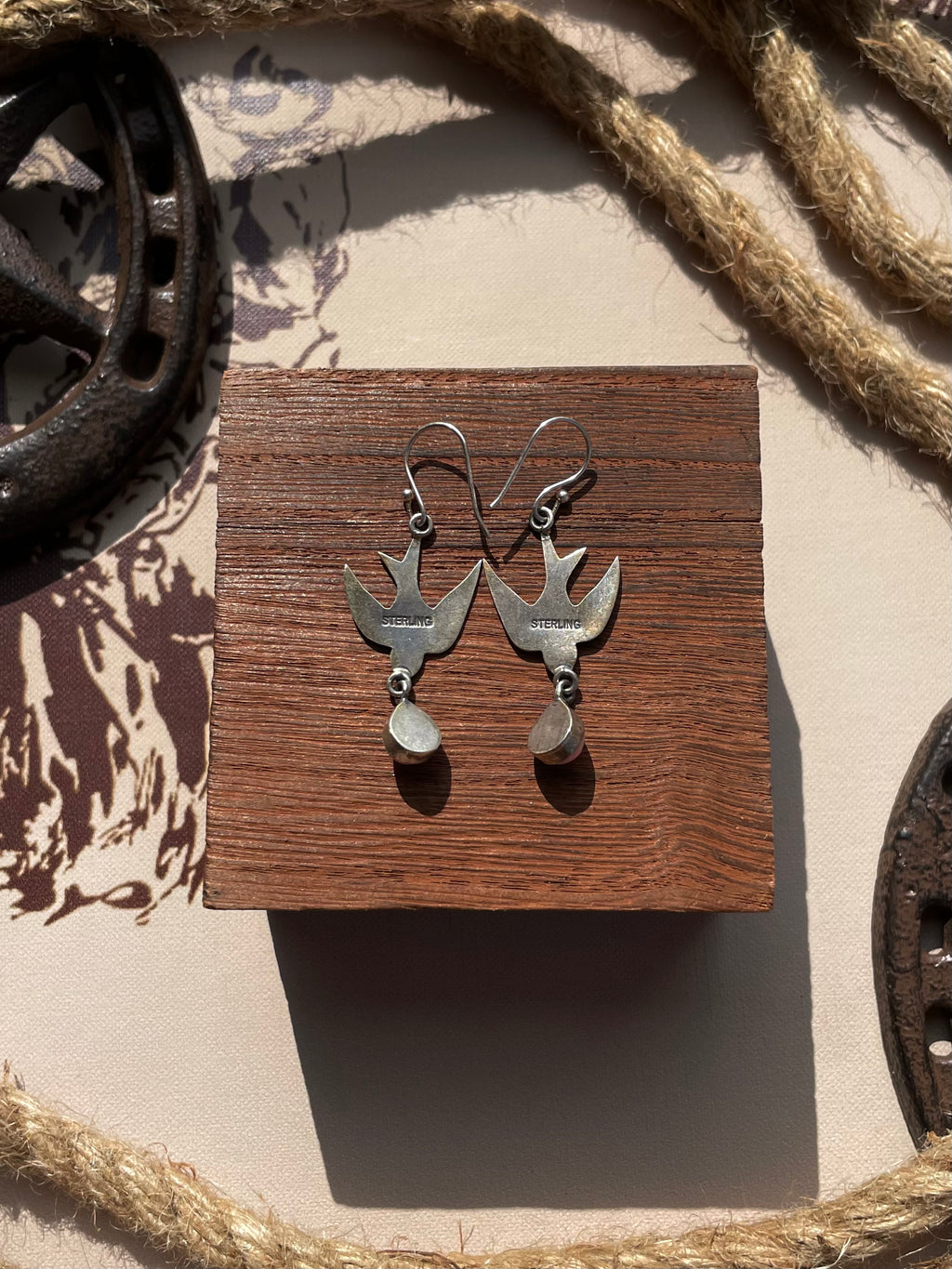 Pink Conch Bird Dangle Earrings | 925 Sterling Silver G704