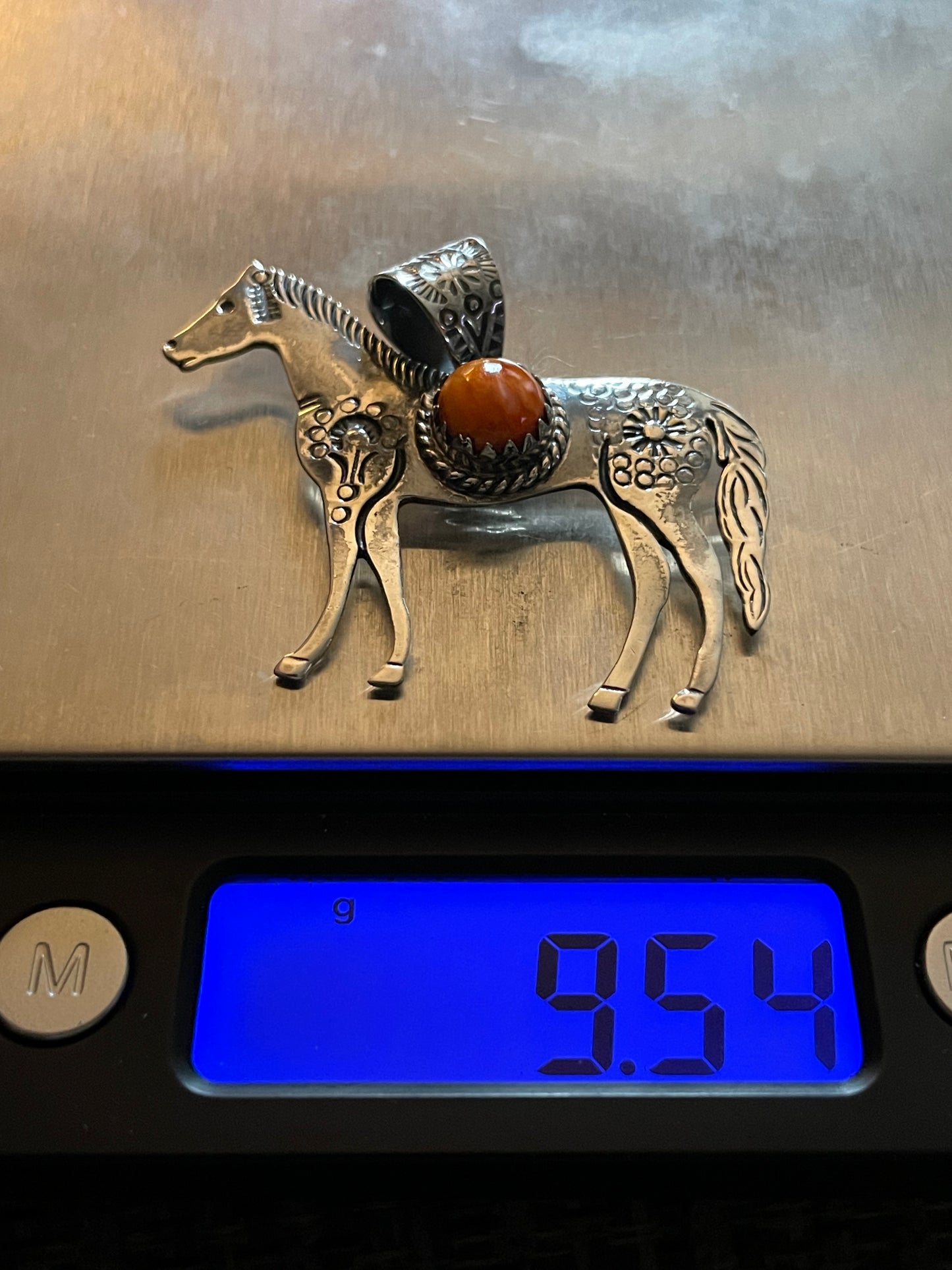 Spiny Oyster Horse Pendant | Sterling Silver 925 B827