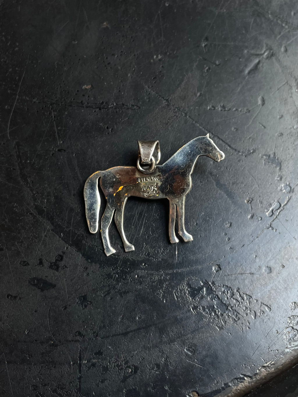 Pink Conch Horse Pendant | 925 Sterling Silver E252
