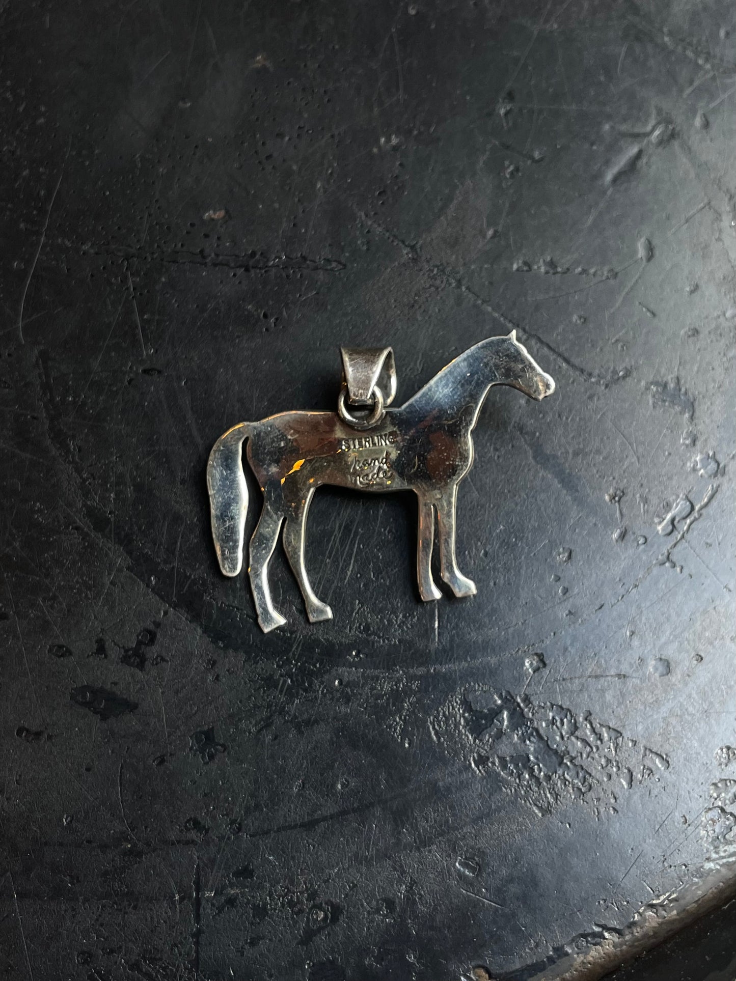 Pink Conch Horse Pendant | 925 Sterling Silver E252