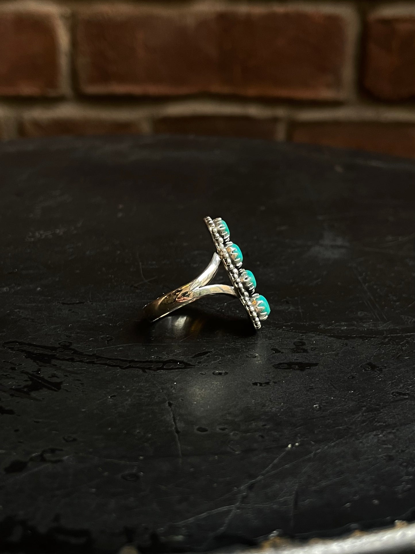 Kingman Turquoise Ring Size 8 | 925 Sterling Silver Southwest E139