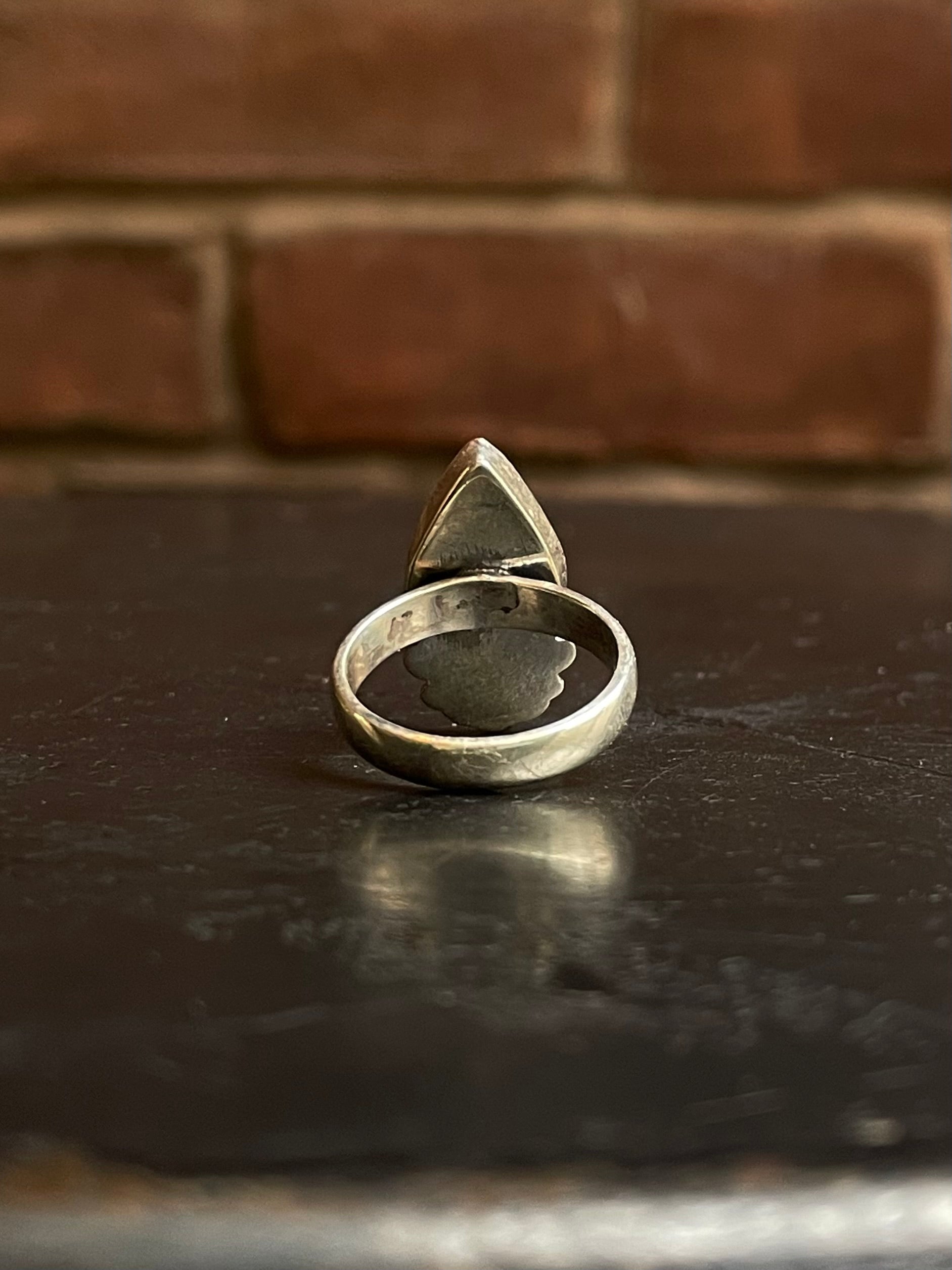 Turquoise Tear Drop Ring Size 6 | 925 Sterling Silver G282