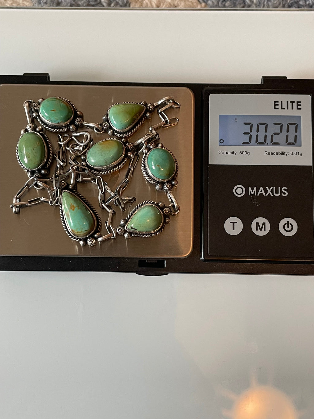 Kingman Turquoise Lariat Necklace | 925 Sterling Silver G613