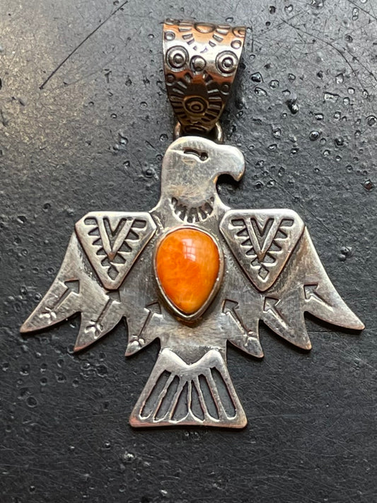 Spiny Oyster Thunderbird Pendant | Sterling Silver G435