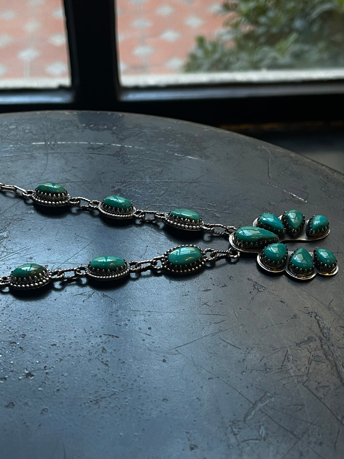 Kingman Turquoise Naja Necklace | 925 Sterling Silver E628