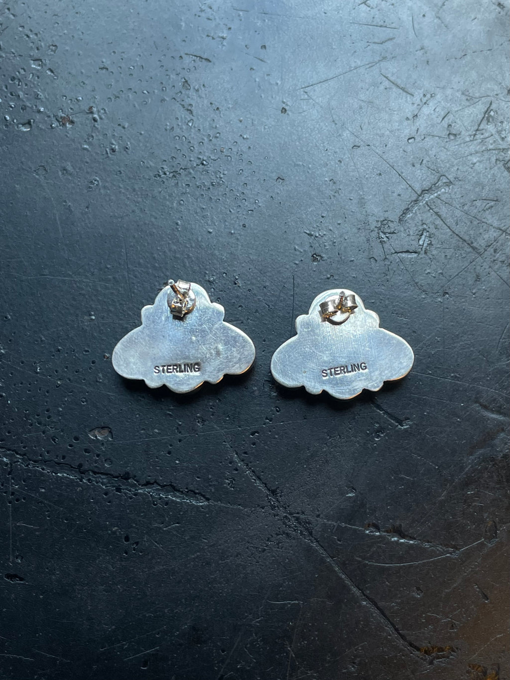 Spiny Oyster Fan Stud Earrings | Sterling Silver E646