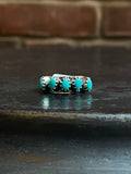 Kingman Turquoise Round Ring | Sterling Silver | Size 9 | A314