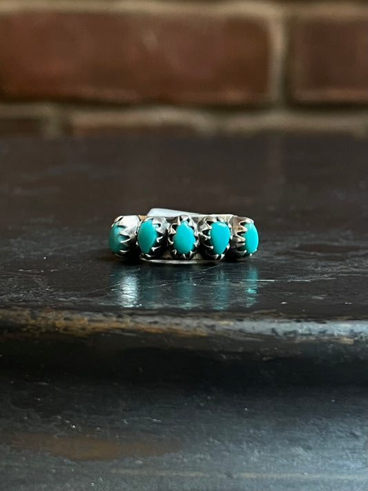 Kingman Turquoise Ring | Sterling Silver | Size 8 | A316