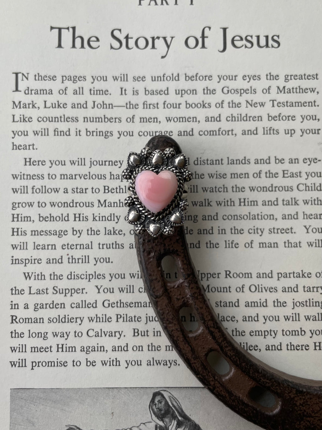 Pink Conch Ring Size 6 | 925 Sterling Silver G786