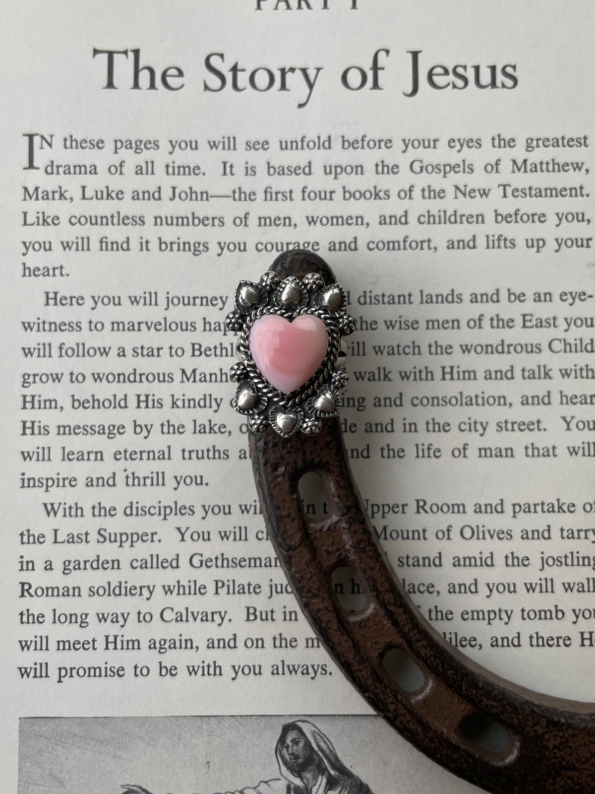 Pink Conch Ring Size 6 | 925 Sterling Silver G786