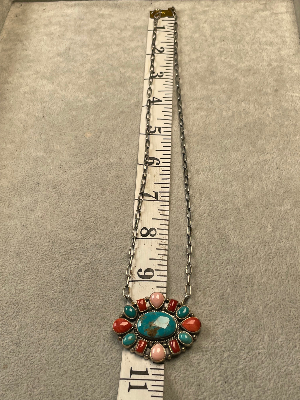 Multi-Stone Cluster Necklace | 925 Sterling Silver D204