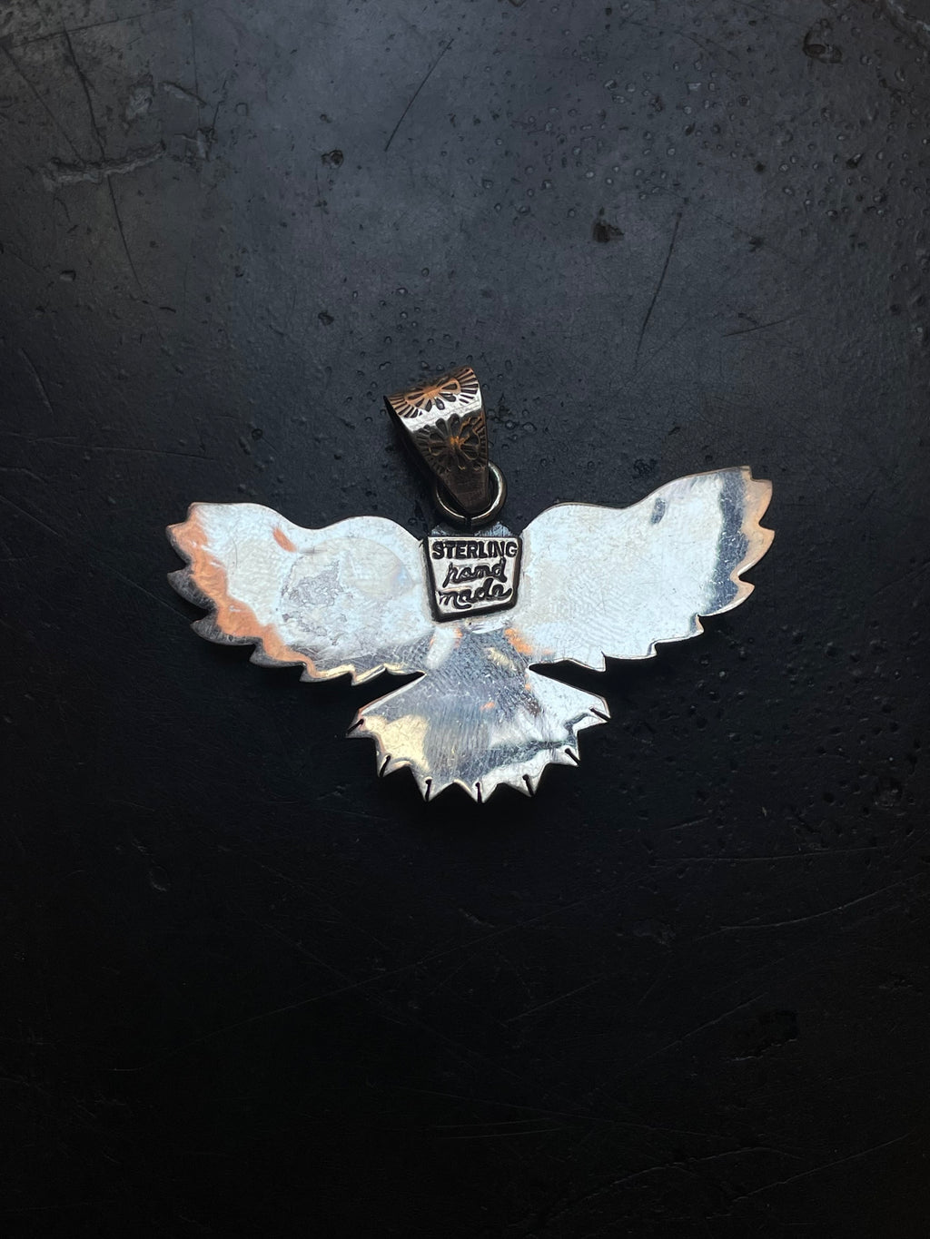 Pink Conch Thunderbird Pendant | Sterling Silver G448