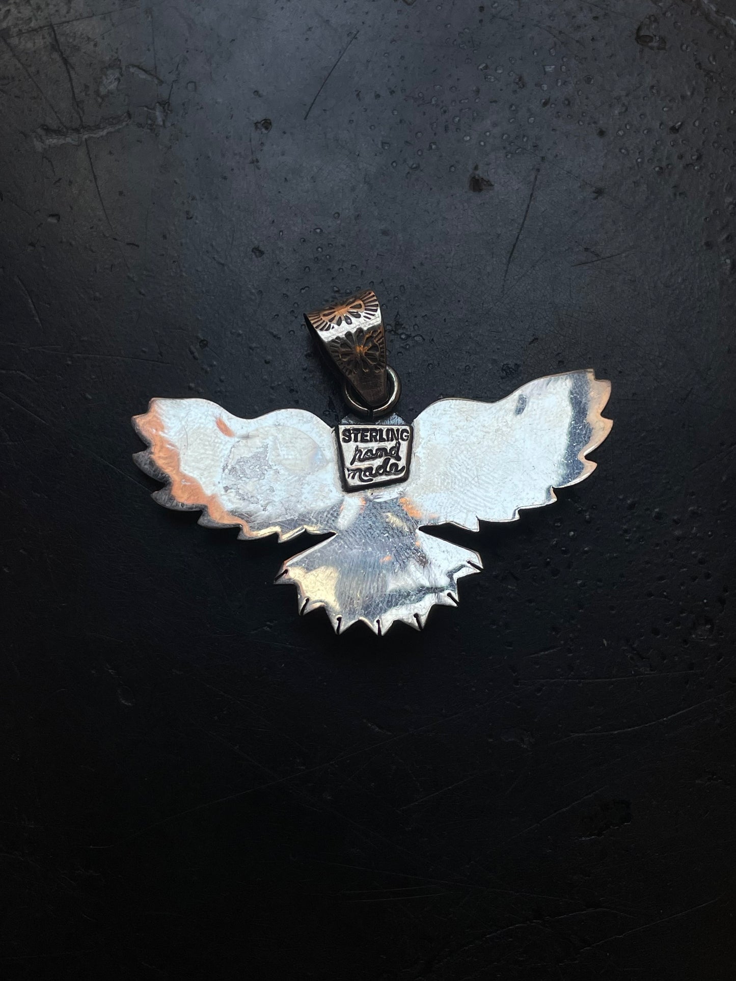 Pink Conch Thunderbird Pendant | Sterling Silver G448