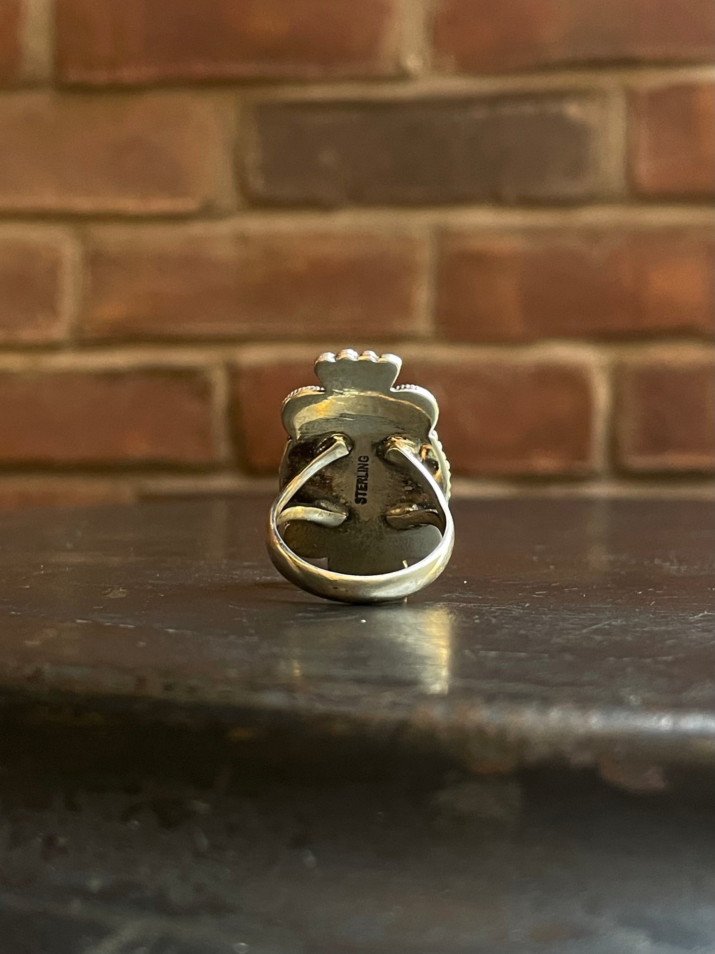Turquoise Teardrop Ring Size 8.75 | Sterling Silver E891