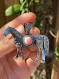 Pink Horse Conch Pendant | 925 Sterling Silver B913