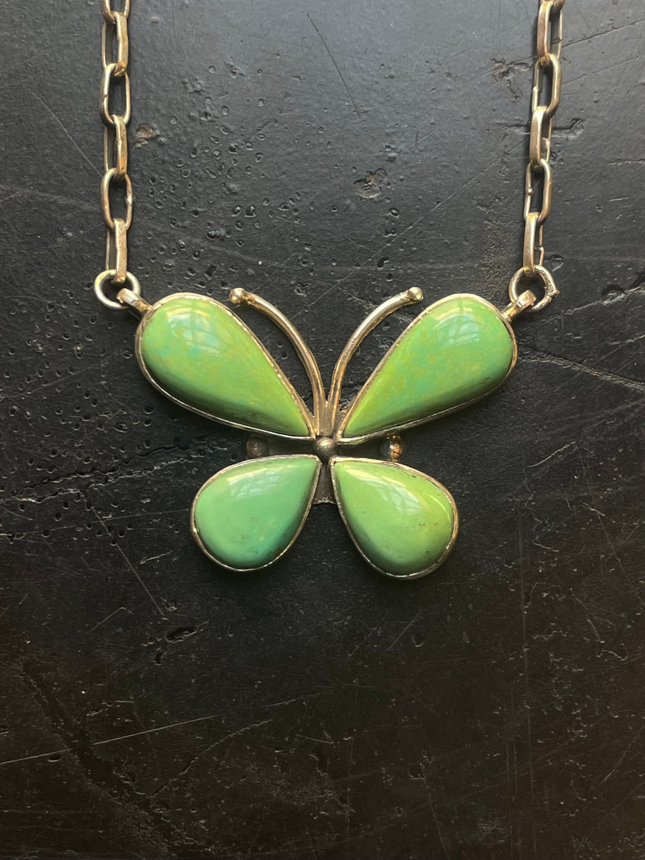 Turquoise Butterfly Necklace | 925 Sterling Silver G601