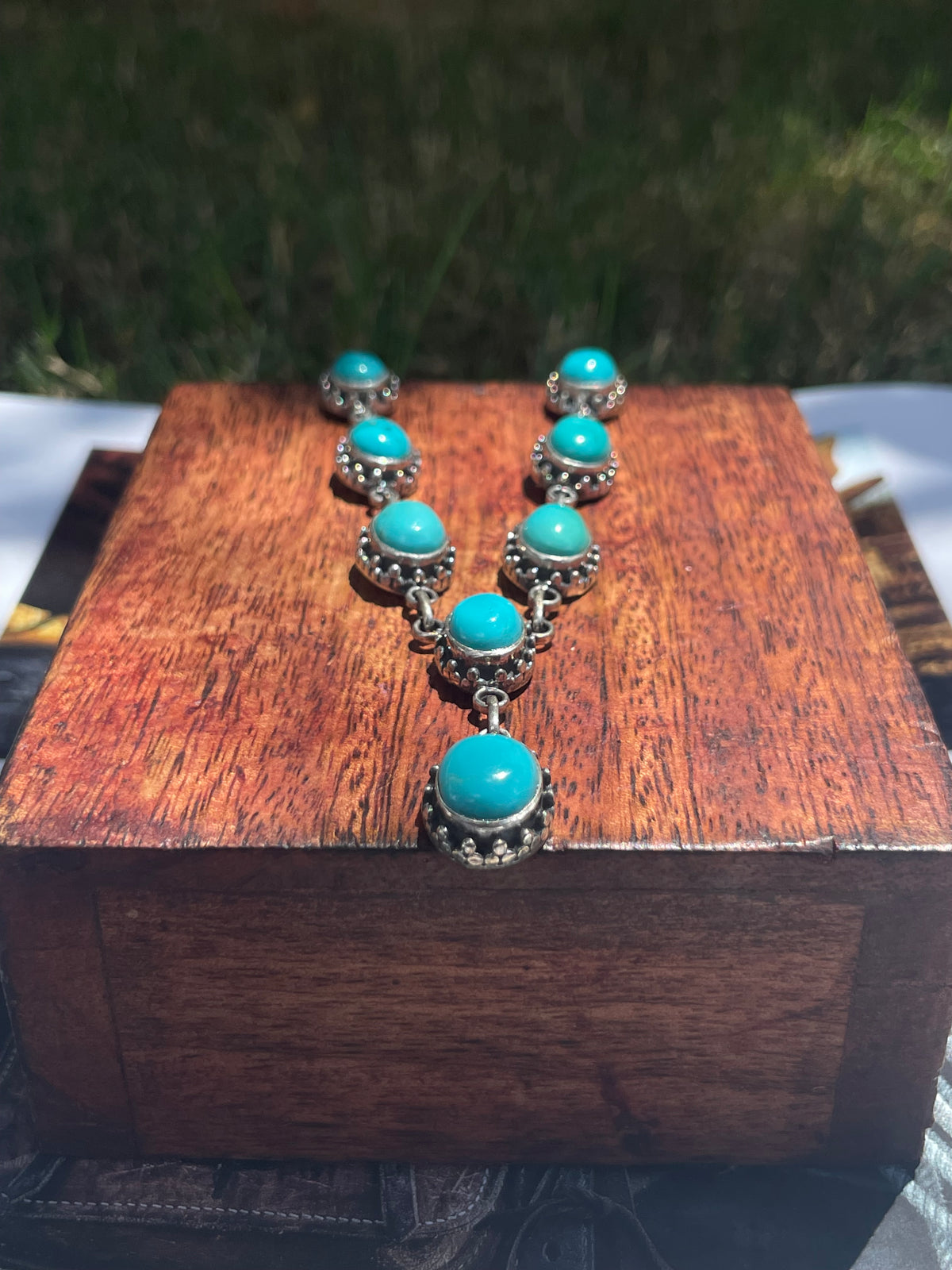 Turquoise Drop Necklace | 925 Sterling Silver D252
