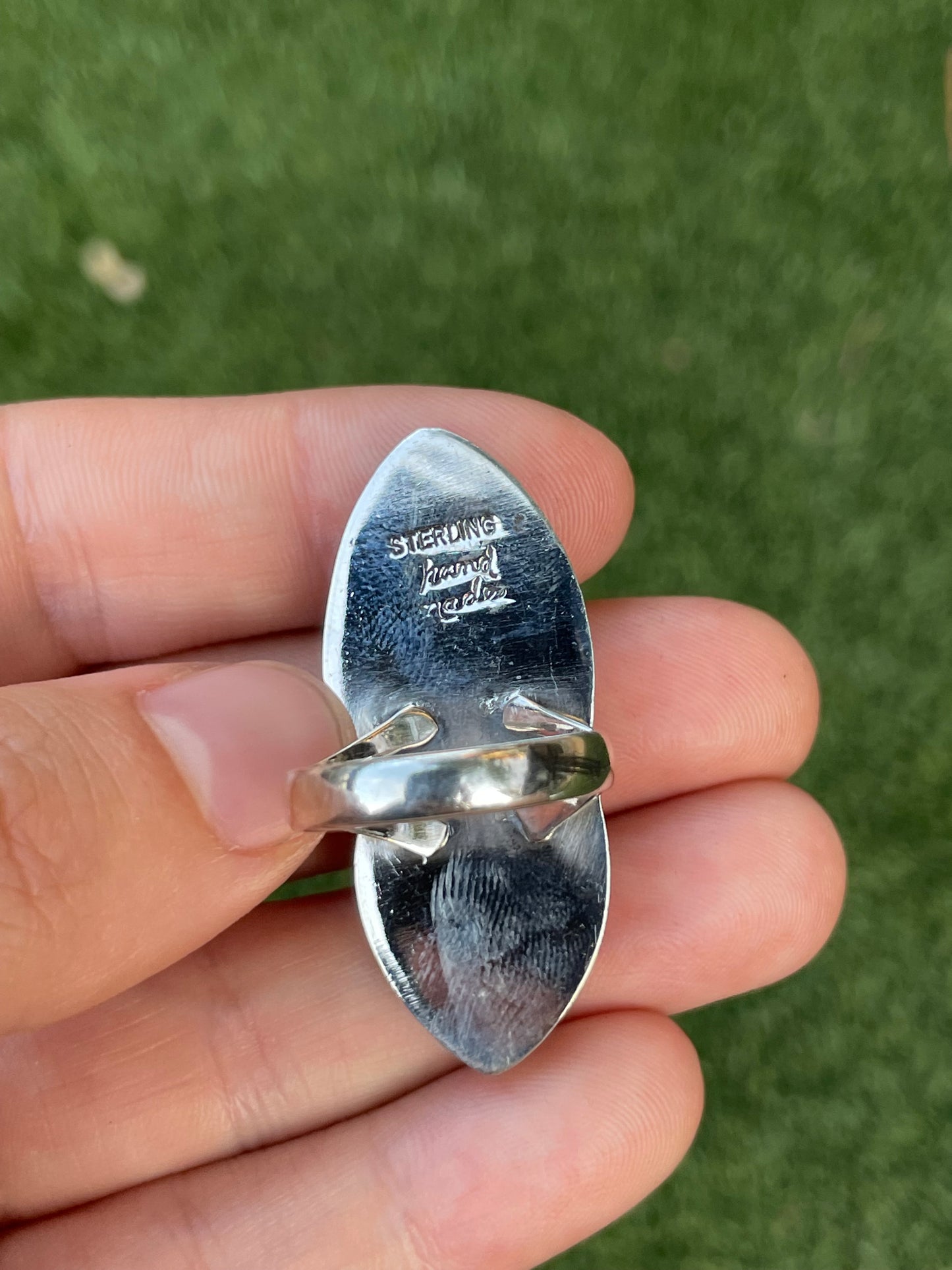 Turquoise Teardrop Ring | 925 Sterling Silver | Size 7.25 B262