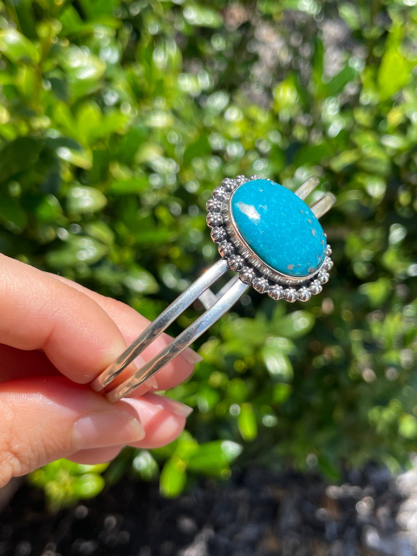 Kingman Turquoise Cuff Bracelet | 925 Sterling Silver D153
